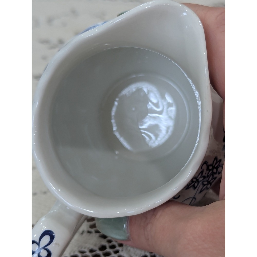Vintage Creamer Small Blue J&G Meakin Blue Nordic Onion Pattern Ironstone - Picture 13 of 15